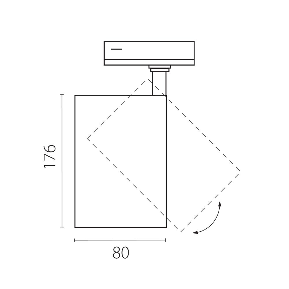 Светильник BARRA с тонким адаптером *8*17,6 см, *30W, 2700-4200-6000K, Lightstar Canno Pro C4306SS, Белый