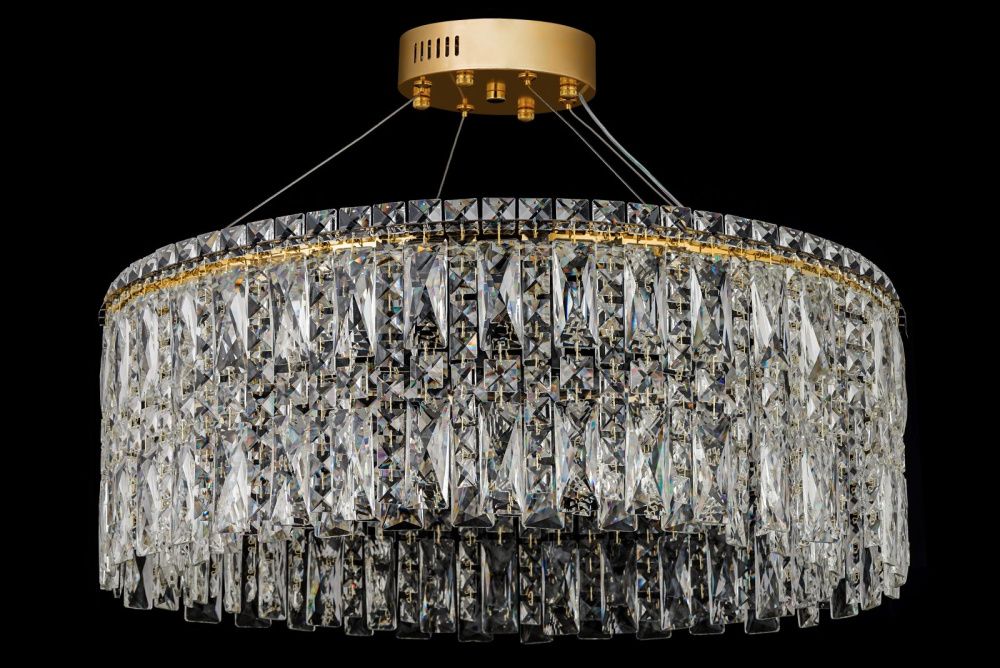 Люстра подвесная *80* см, Led лента*LED*88W, 3000/6000K, Arti Lampadari Ovindoli Gold Ovindoli L 1.5.80.100 G, Золото