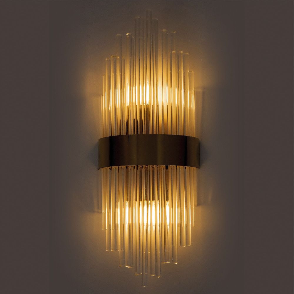 Настенный светильник 20*12* см, Е14 2x40ВтW, , Латунь MODELUX ML.502.02 BS