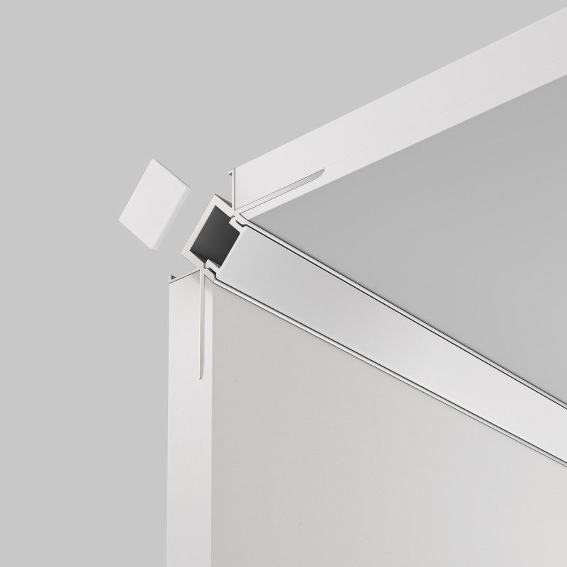 Алюминиевый профиль  Встраиваемый 2000*46*24 мм для светодиодной ленты Maytoni Led strip Серебро ALM-4623-S-2M