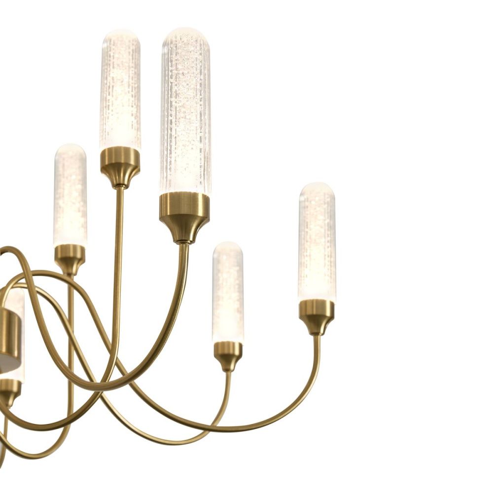 Люстра на штанге 60 см, 31W, 2800K, Freya Alias FR2050CL-L36BS, латунь