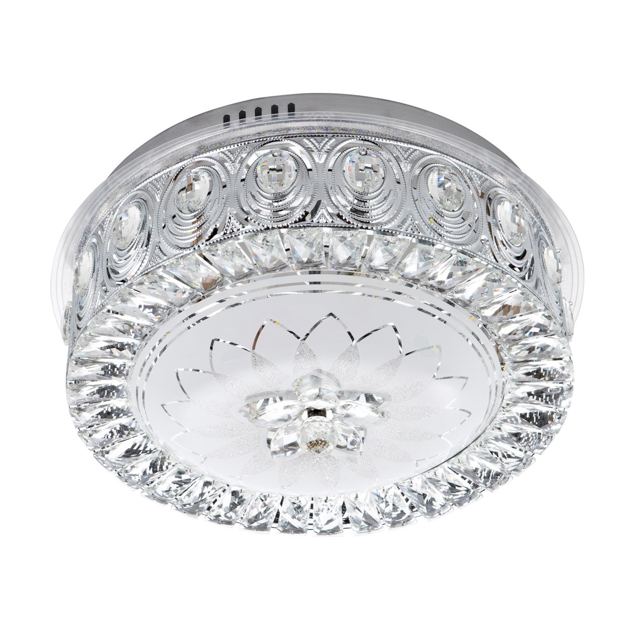 Светильник 40*40*16 см, LED 46W, 3000 / 6000K, Хром LED4U 1169-400 CR