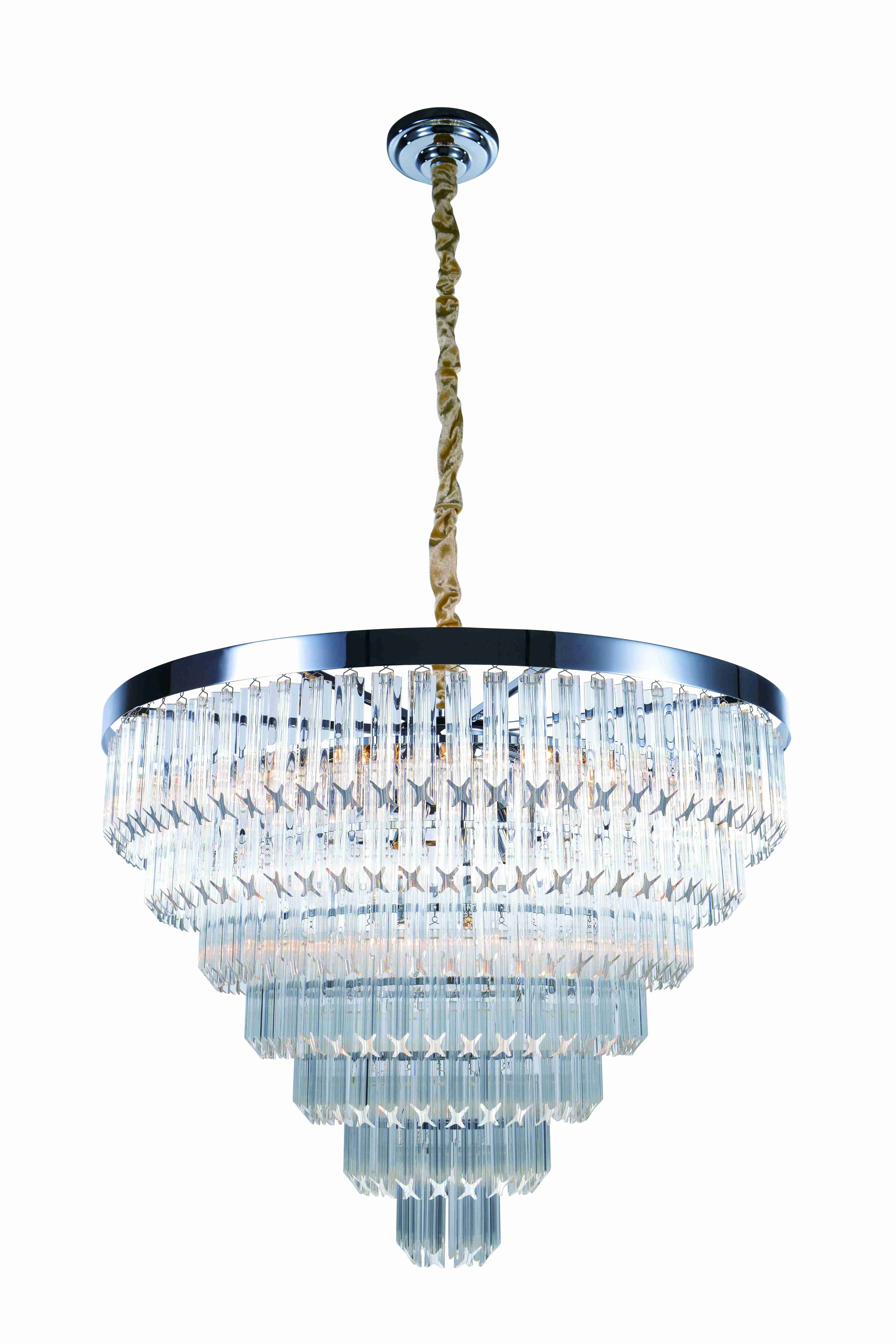 Люстра  800*600, 18*E14, 40W NewRgy Cristallo 5731R/18 CHROME+CLEAR, Хром+Прозрачный