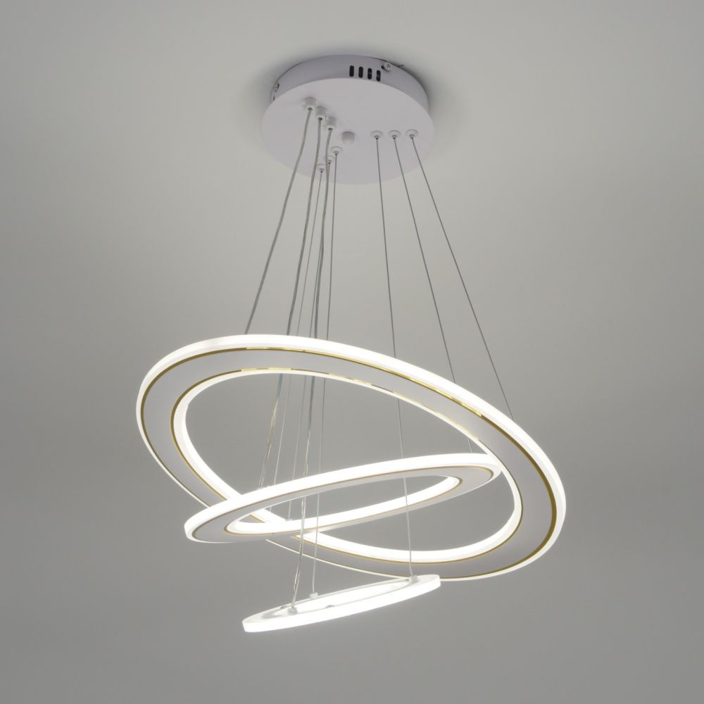 Светильник SPF-37555 БЕЛЫЙ + ЗОЛОТО  D480+380+210/H1200/3/LED/80W 2.4G DOUBLE 24-07 (1)