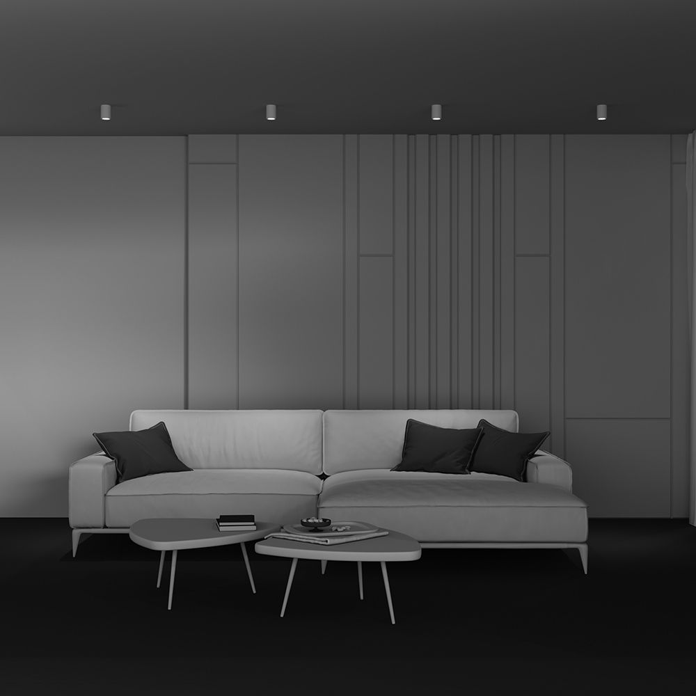 Светильник  C001CL-GU10-W **-8 см, 1*GU10*10W, K, Maytoni technical Conik gyps C001CL-GU10-W, Белый