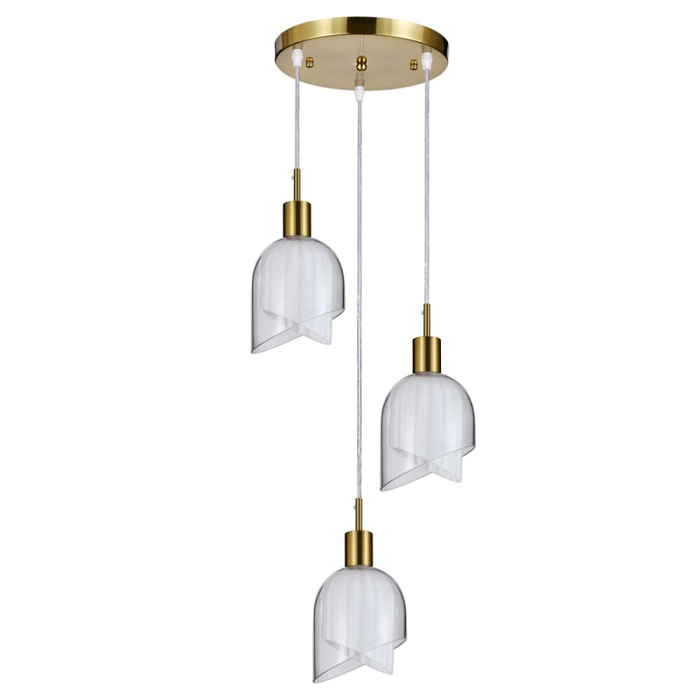 Подвесной светильник 34 см, Indigo Rintocco 11074/3P Brass V000615, бронза