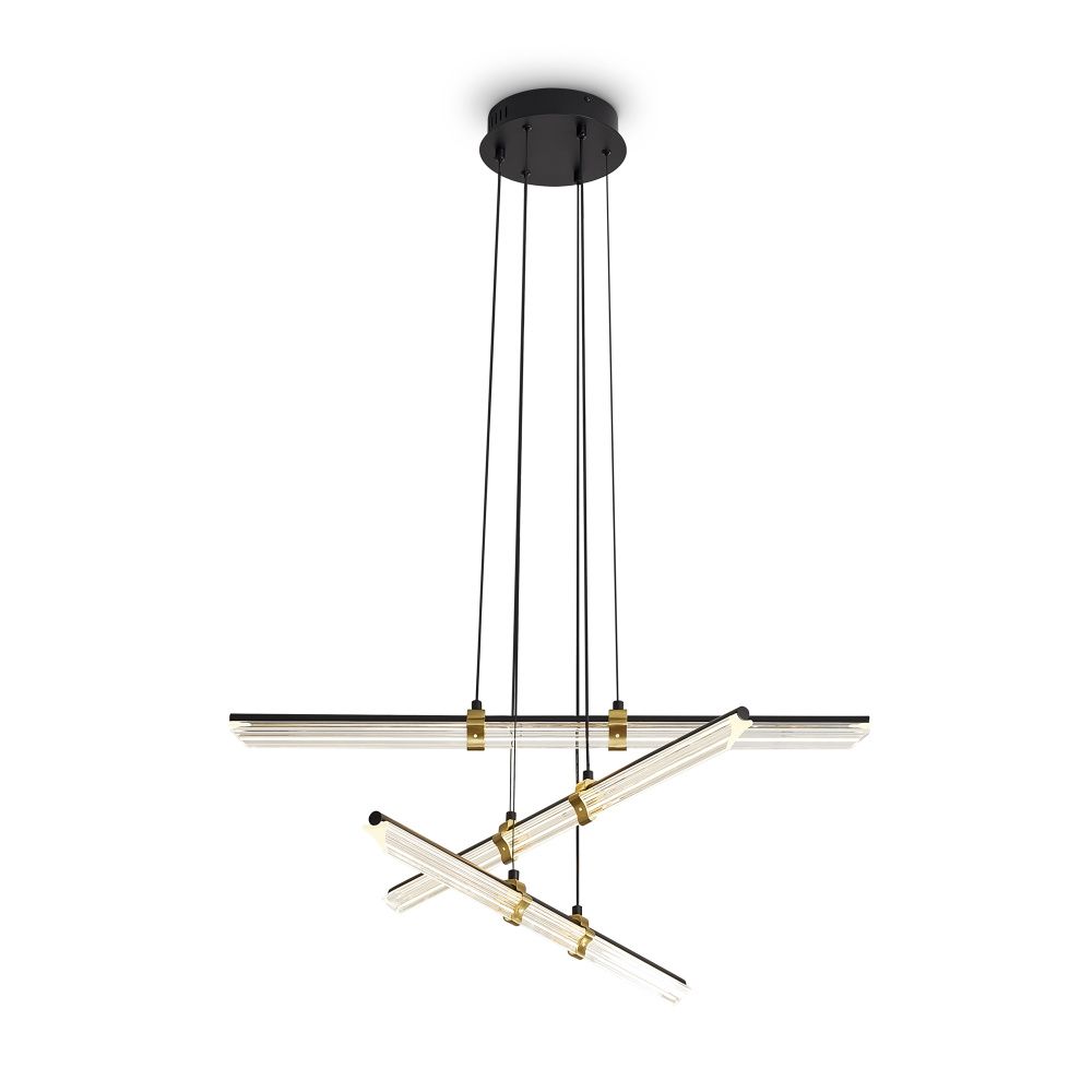 Подвесной светильник 70*70*30-160 см, LED*35W, 2700K, Freya Brilliance FR5557PL-L22B1, Черный