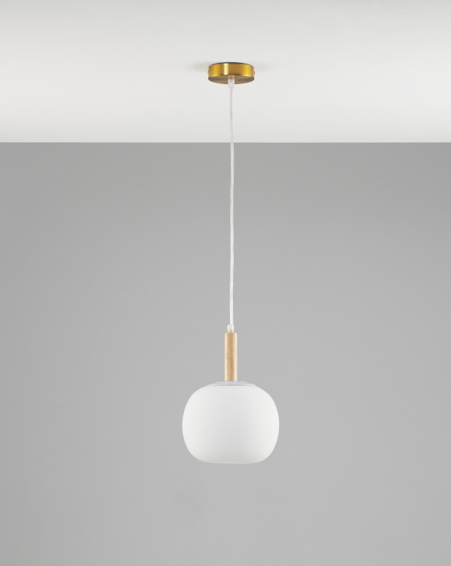 Подвесной светильник 20*23 см, E27 40 W, Moderli Cute V10290-PL Дерево