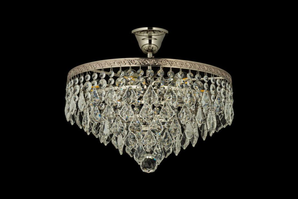 Люстра потолочная *38*32 см, 5*E27*60W, Arti Lampadari Castellana Nickel Castellana E 1.3.38.602 N, Матовый никель