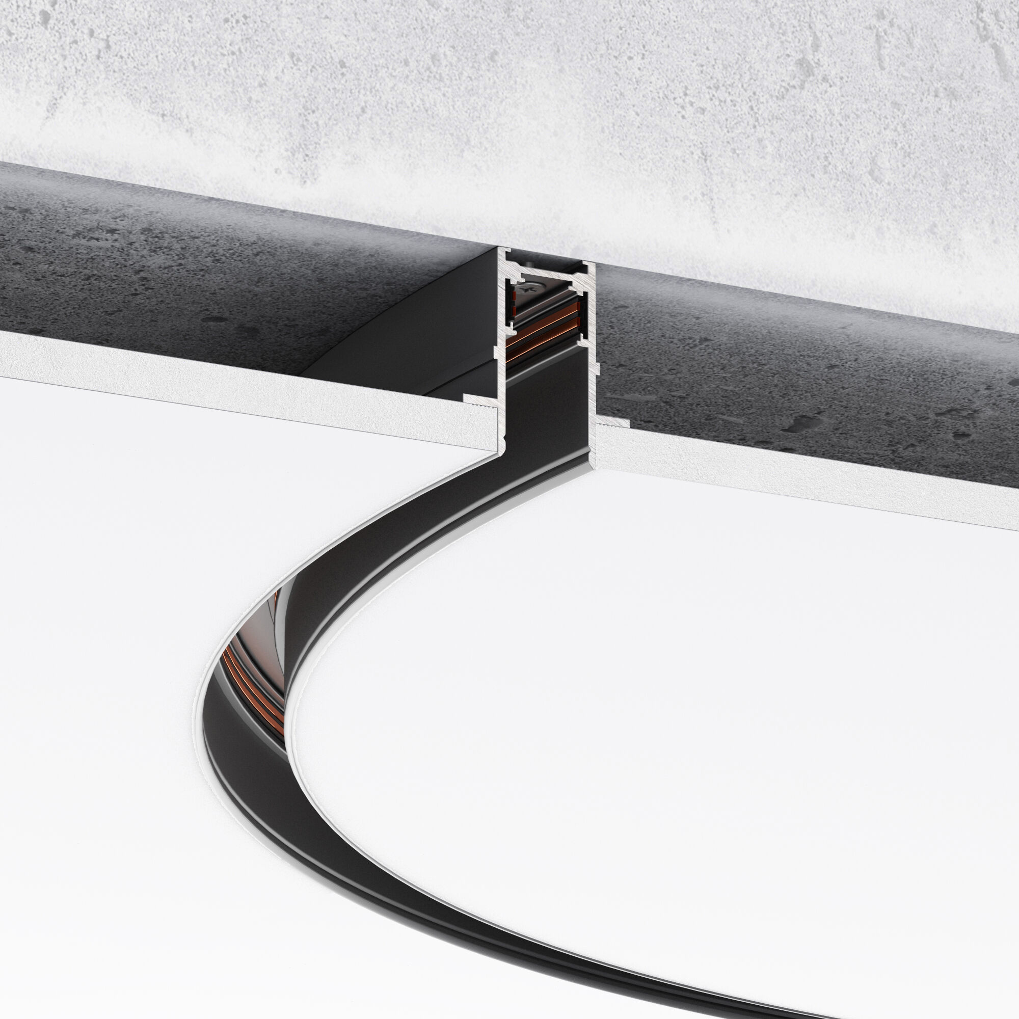 Встраиваемый радиусный шинопровод Elektrostandard Slim Magnetic 85158/00, черный