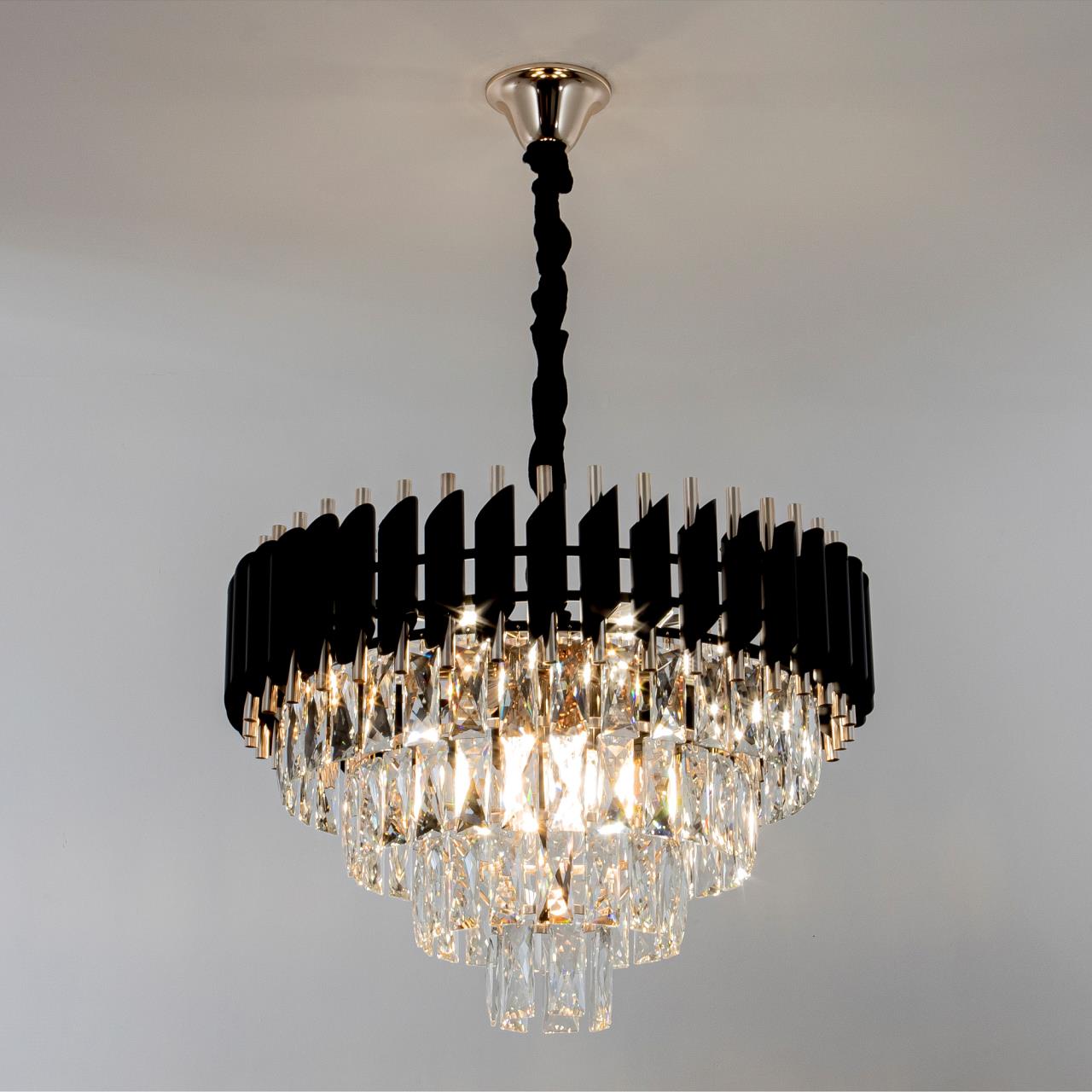 Подвесная люстра 55*55*112 см, Е14 9x40W, Черный, Золото MODELUX ML.7010.9 BK