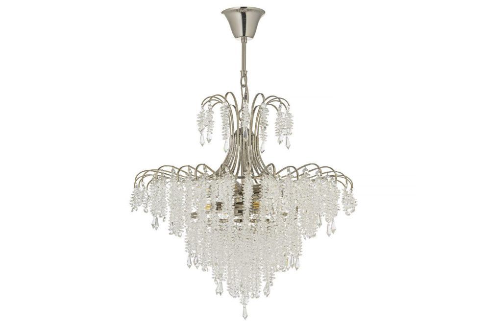 Люстра подвесная *60*50 см, 12*E14*40W, Arti Lampadari Erli Nickel Erli E 1.5.60.105 N, никель