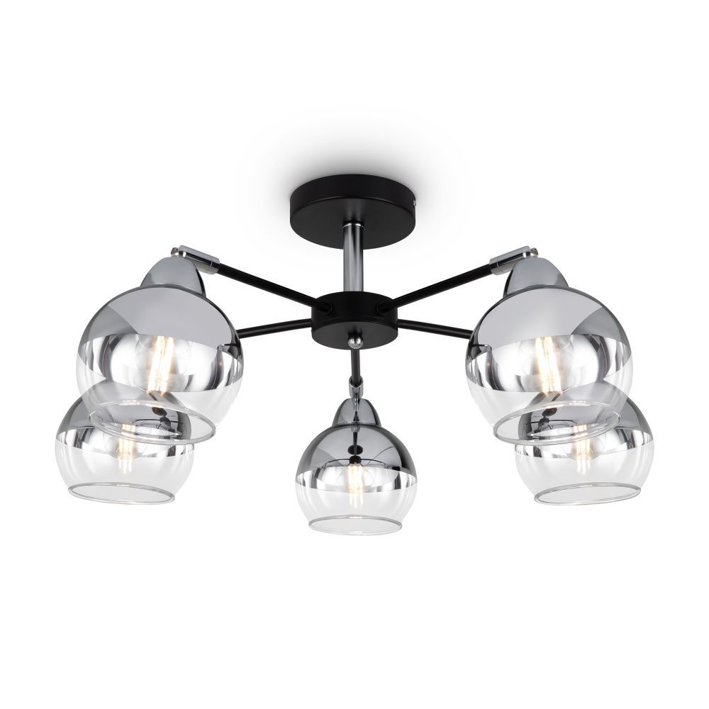 Люстра *58*-27 см, 5*E27*60W, Freya  FR5225PL-05B, Черный