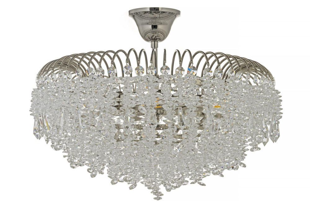 Люстра потолочная *40*30 см, 5*E14*40W, Arti Lampadari Delia Nickel Delia E 1.3.40.105 N, никель