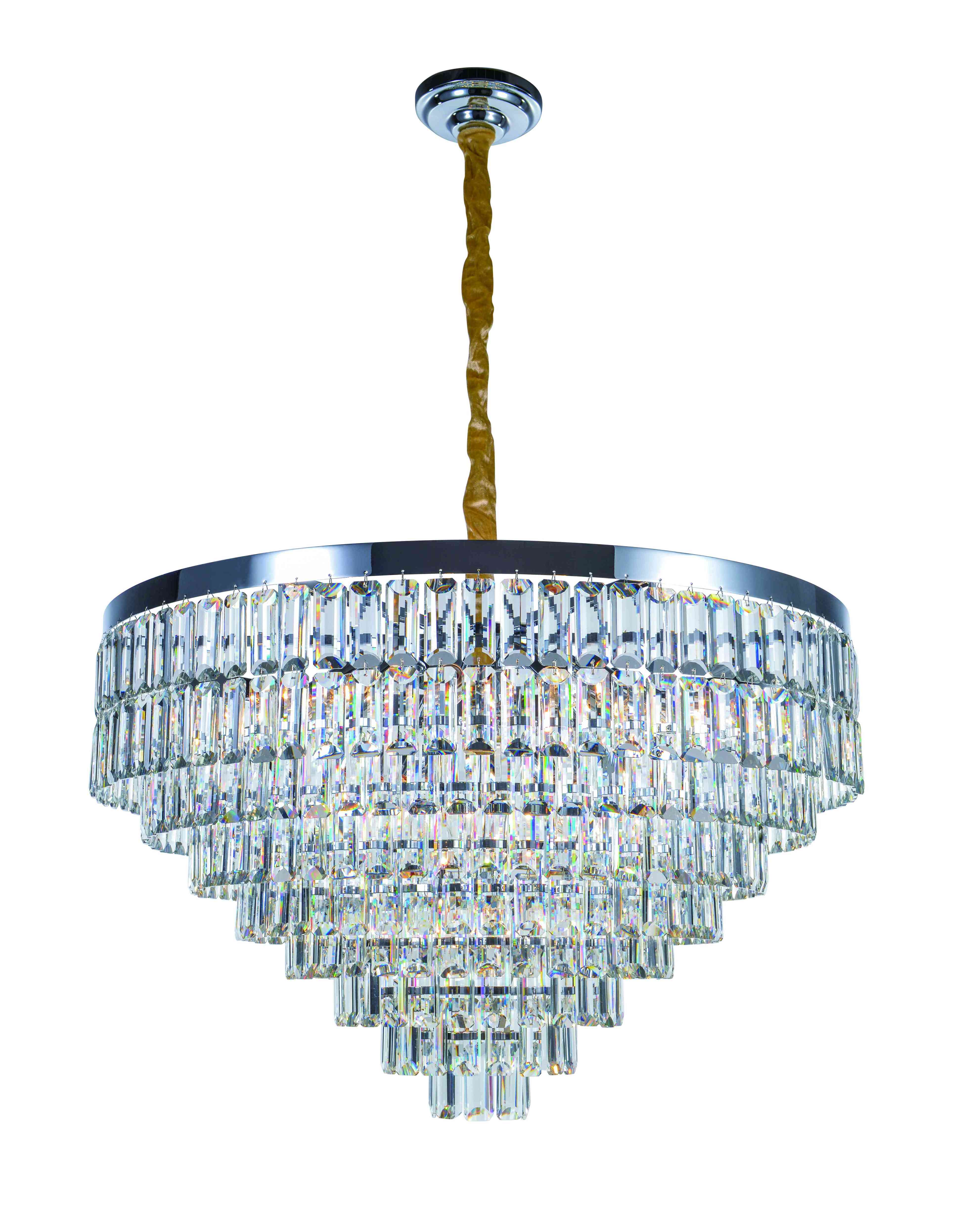 Люстра  800*550, 18*E14, 40W NewRgy Cristallo 2752R/18A CHROME+CLEAR, Хром+Прозрачный