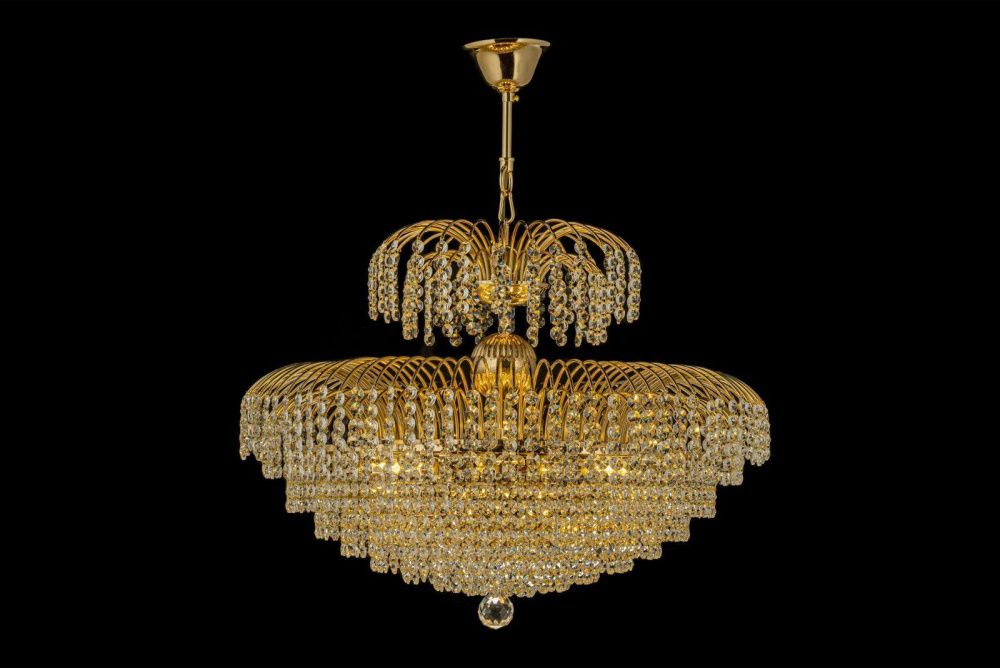 Люстра подвесная *60*45 см, 10*E14*40W, Arti Lampadari Salentino Salentino E 1.5.60.100 G, Золото