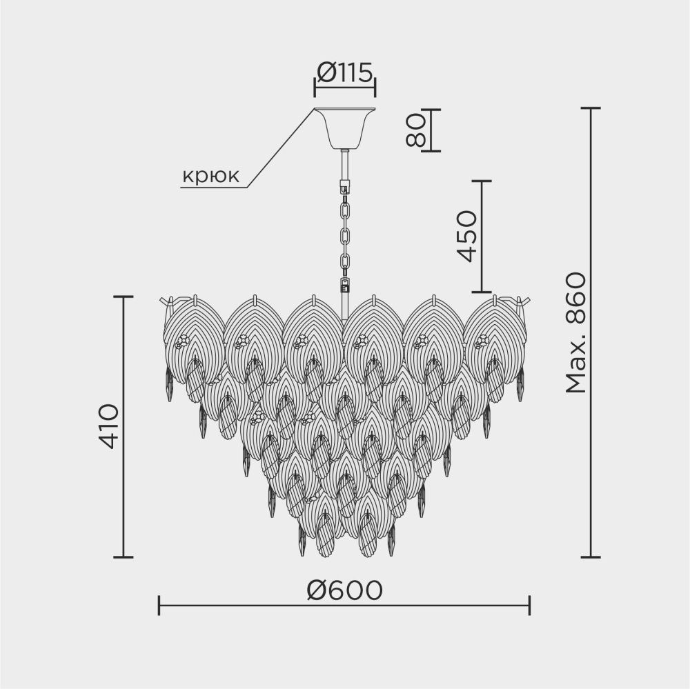 Подвесная люстра MODELUX ML.6928.600 BS