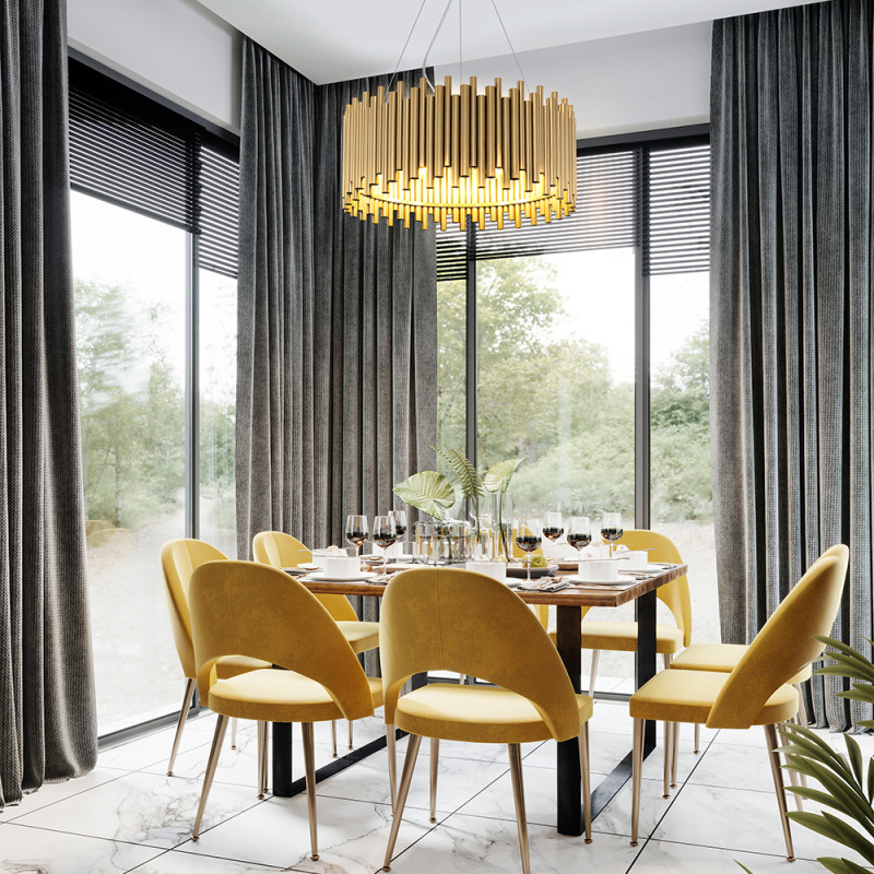 Люстра подвесная Maytoni Coliseo MOD136PL-06BS, диаметр 50 см, латунь
