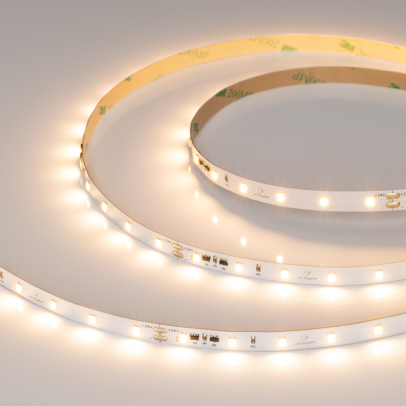 Лента IC-A60-8mm 24V Warm2700 (4.8 W/m, IP20, 2835, 10m) (Arlight, стабилизированная) 037958. Цена указана за 10 метров. Продается кратно 10 метрам.