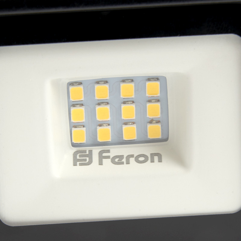 Прожектор светодиодный 2835 SMD 10W 4000K IP65  AC220V/50Hz, черный, LL-918 Feron 29490
