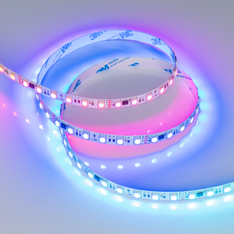Лента DMX-B72-10mm 24V RGB-PX6 (16 W/m, IP20, 5060, 5m), Arlight 037869. Цена указана за 5 метров. Продается кратно 5 метрам.