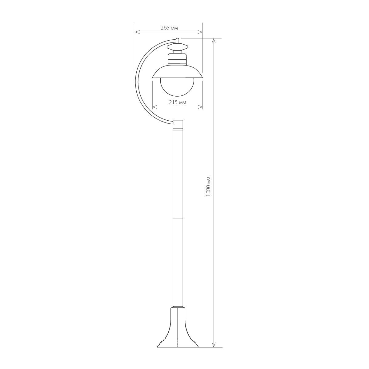 Talli F черный уличный светильник на столбе IP44 GL 3002F Elektrostandard