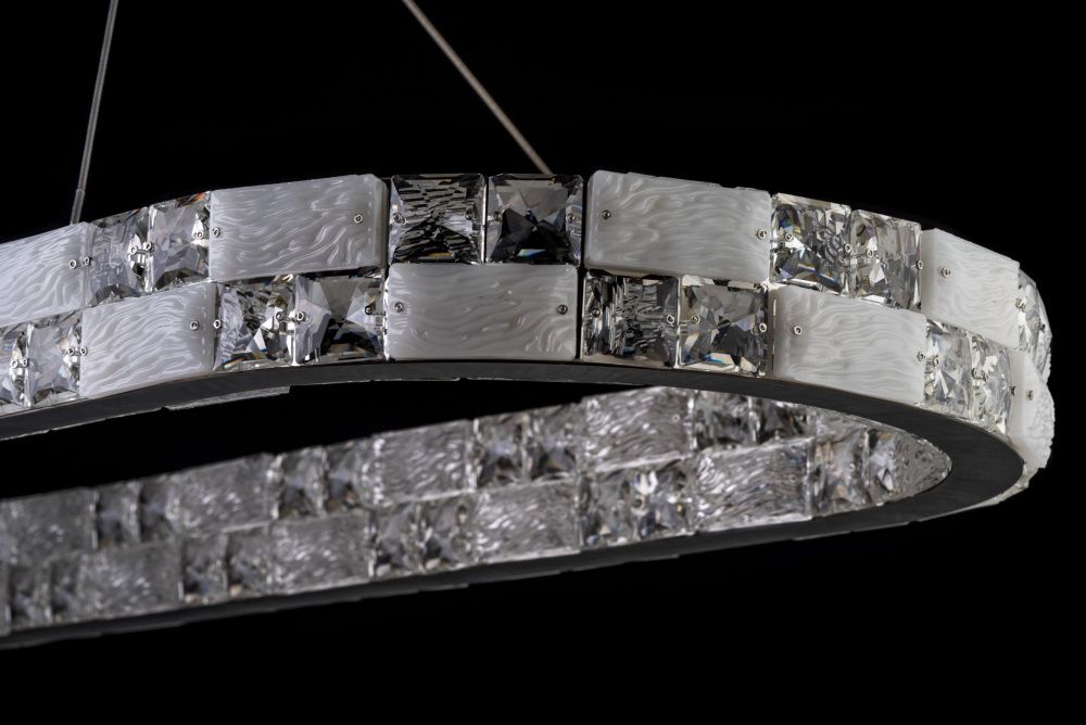 Люстра подвесная *100* см, Led лента*LED*96W, 3300/4200/6500K, Dio D`arte Erbusco Erbusco L 1.5.100x35.100 N, Никель