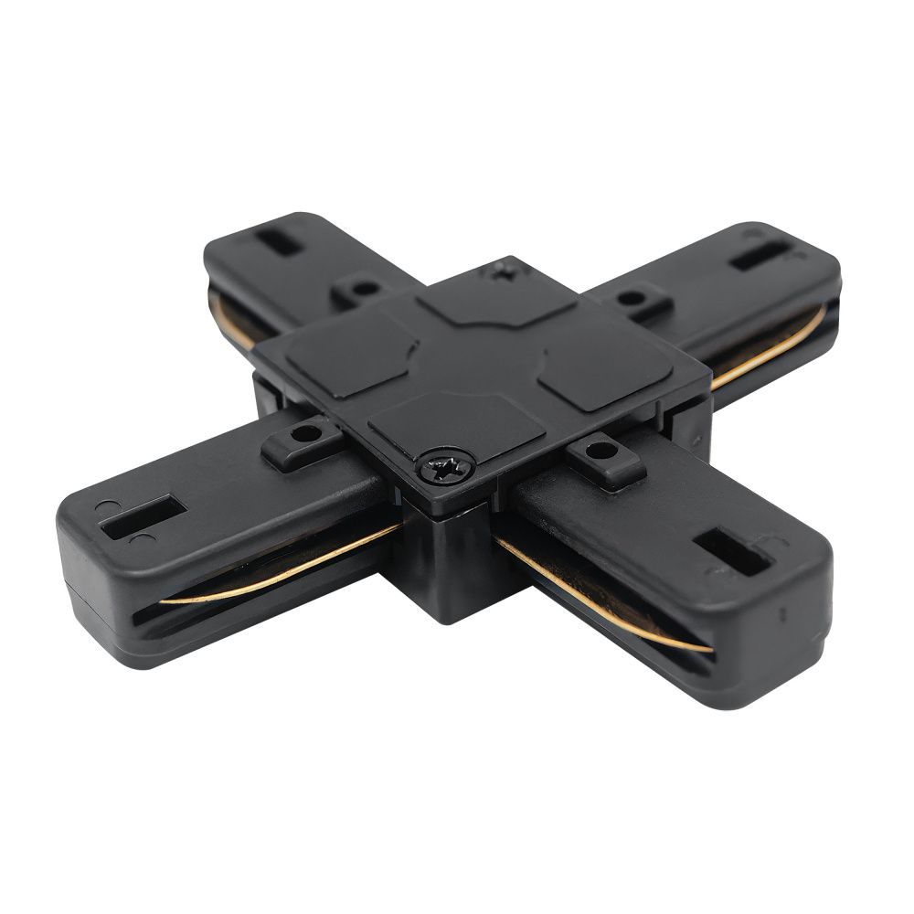 Соединитель X-образный однофазный к 50202X-P, 50203X-P Barra Lightstar 502147-P Черный