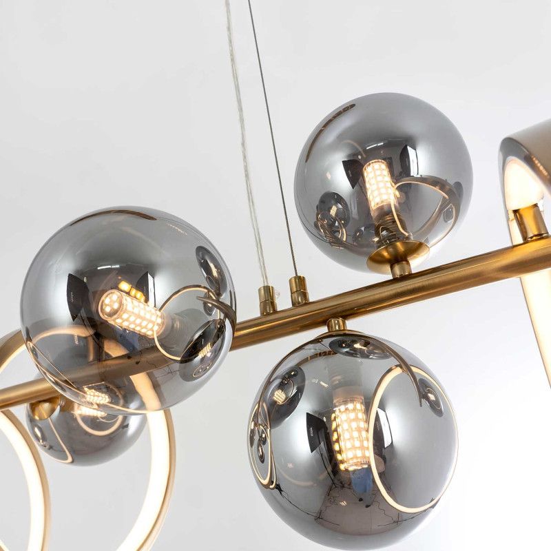 Подвесной светильник 40*120*50/100 см, LED 200W 3000-6000K MODESTYLE MS.1900.1200 BS латунь