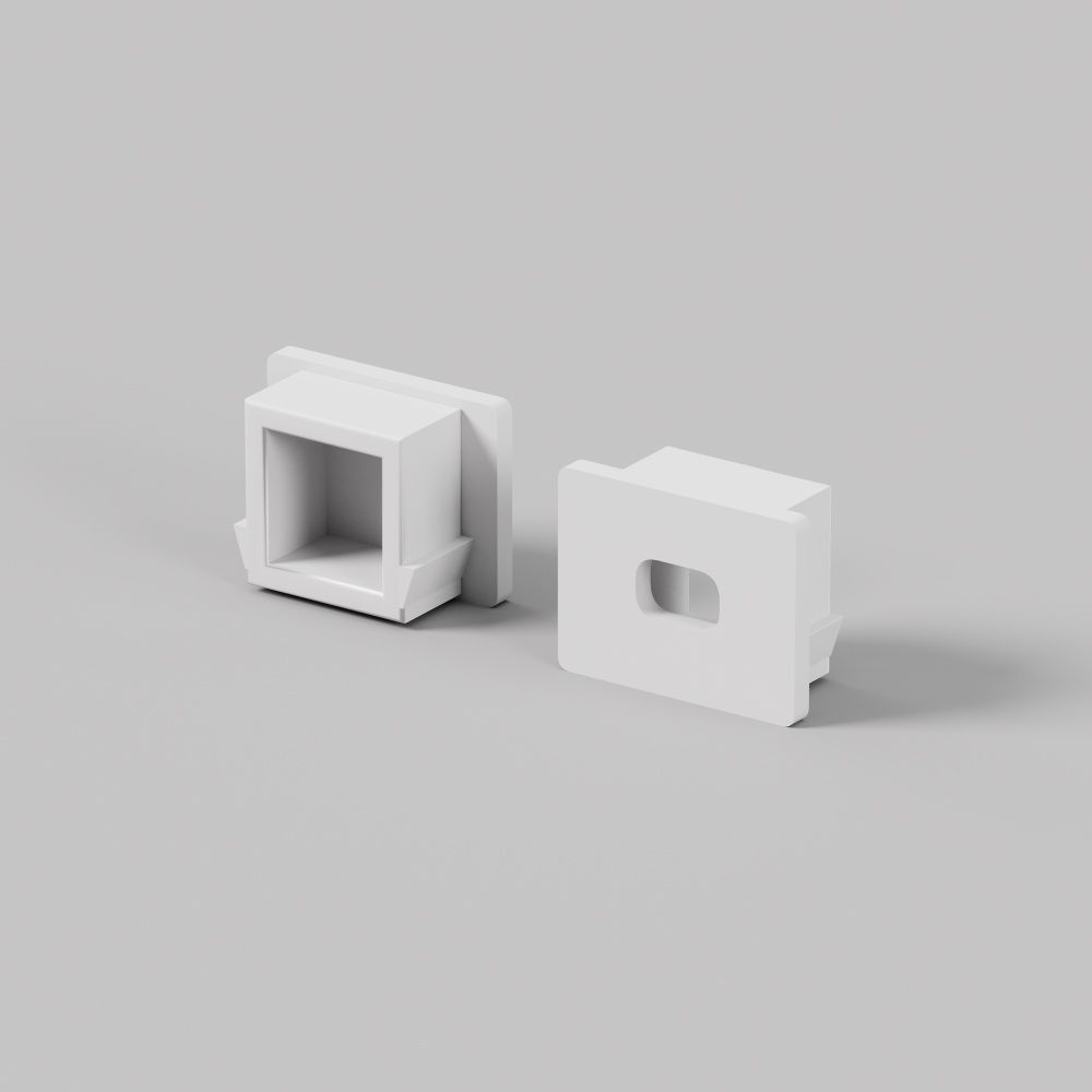 Комплект заглушек (для профиля 16×12) 10 шт., ALM-005-W-EC 642023, 1*2*1 см, Maytoni Led Strip 642023, Белый