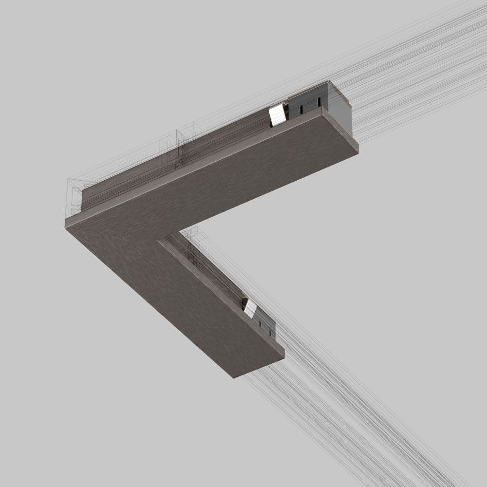 Titan Line Угловой коннектор (титан) 85006/00, 9*9*см, Elektrostandard Line Magnetic 85006/00, титан
