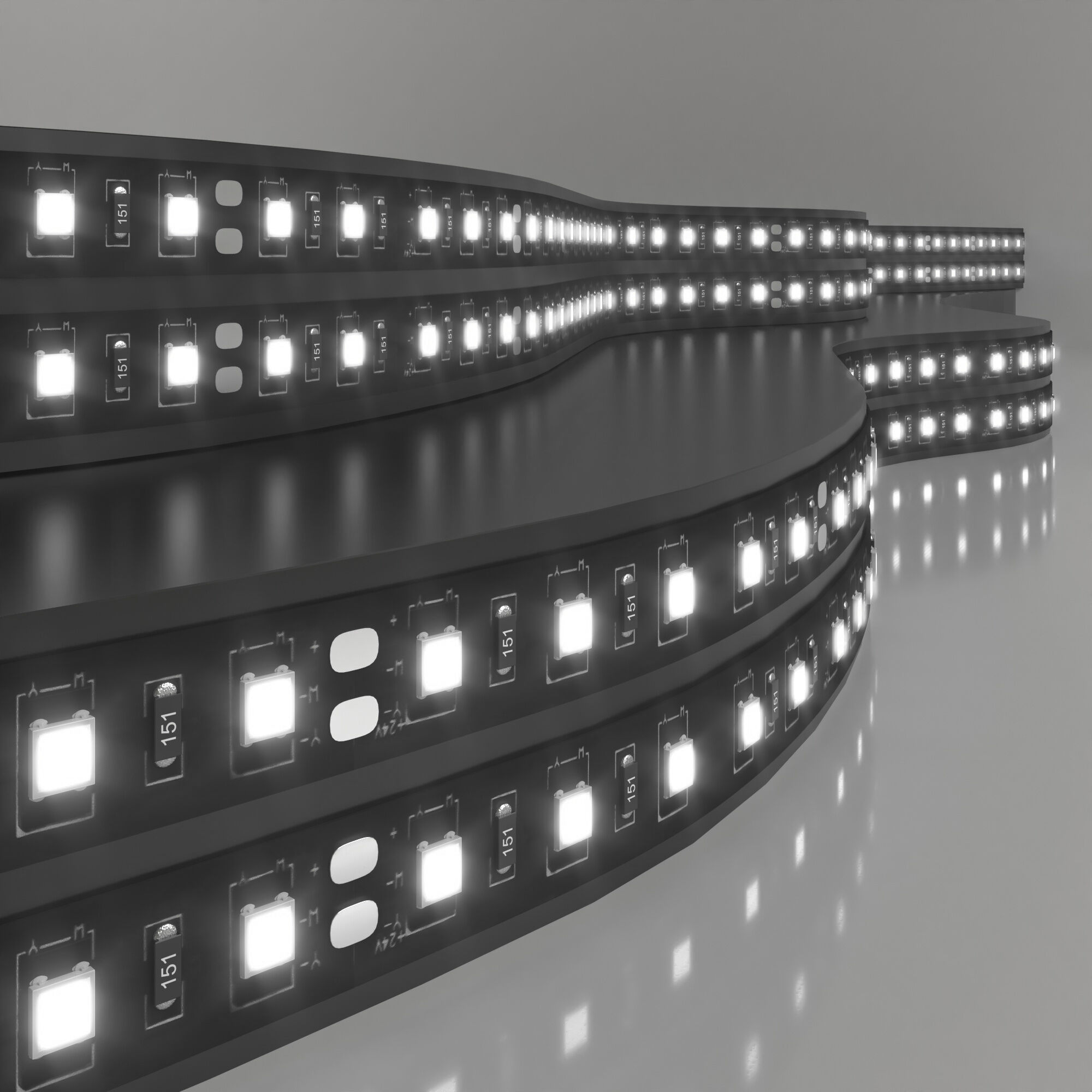 Светодиодная лента  38W, 6500 К, 0*0,8*0,2 см, , Elektrostandard  2835 24V 120Led 9,6W IP20 Black