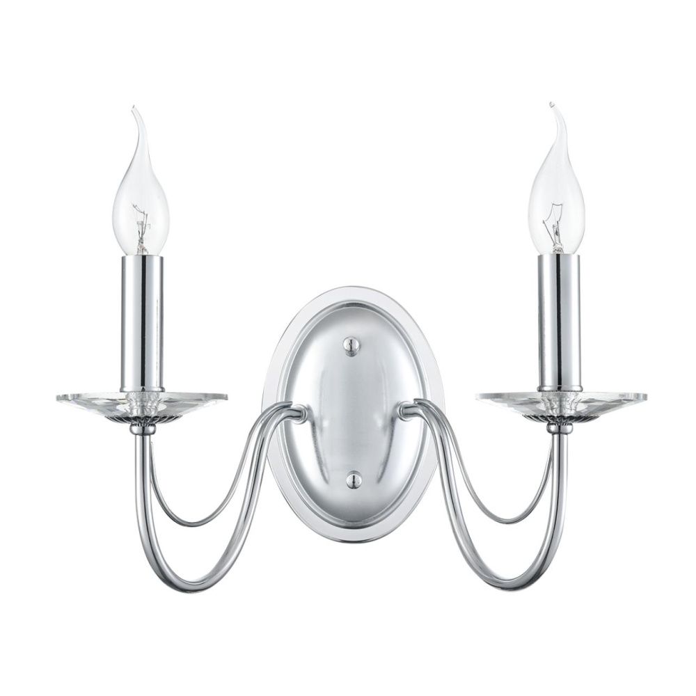 Бра 35**-29 см, 2*E14*40W, Lumion INCANTO 8034/2W, хром, прозрачный