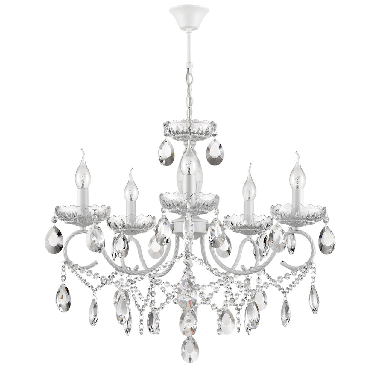 Люстра 60*79,5 см, 5*E14 Lumion Snow 8189/5 белый