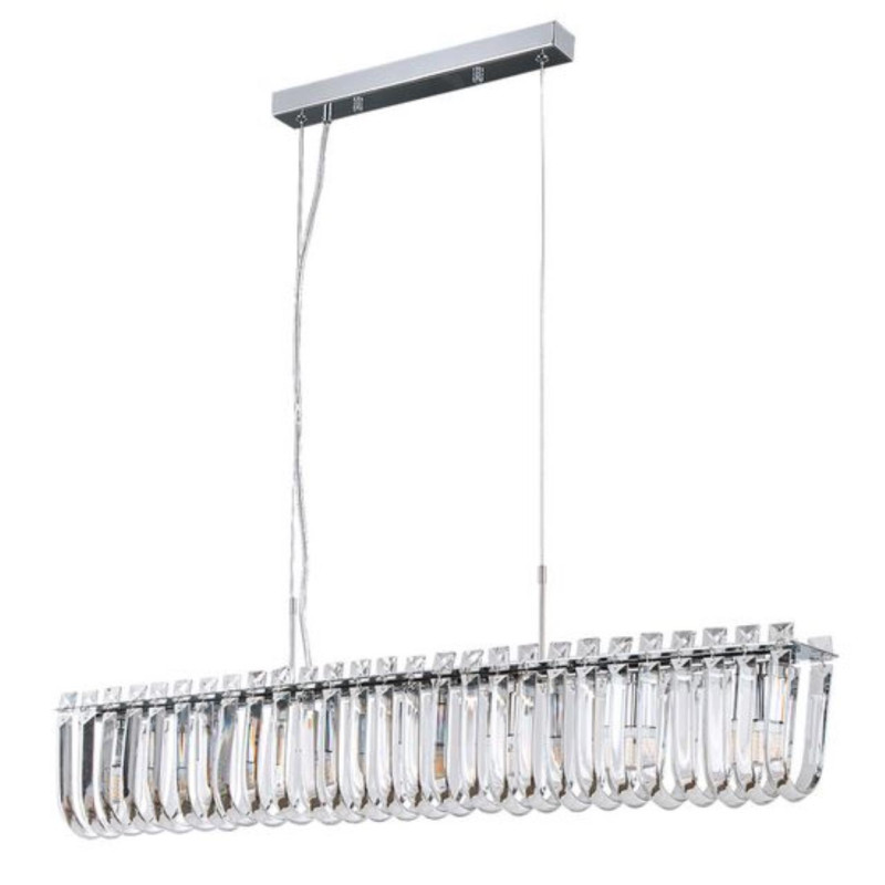 Подвесная люстра 86*10*24 см, 7*G9, 35W, Arte Lamp Mayotte A1071SP-7CC хром