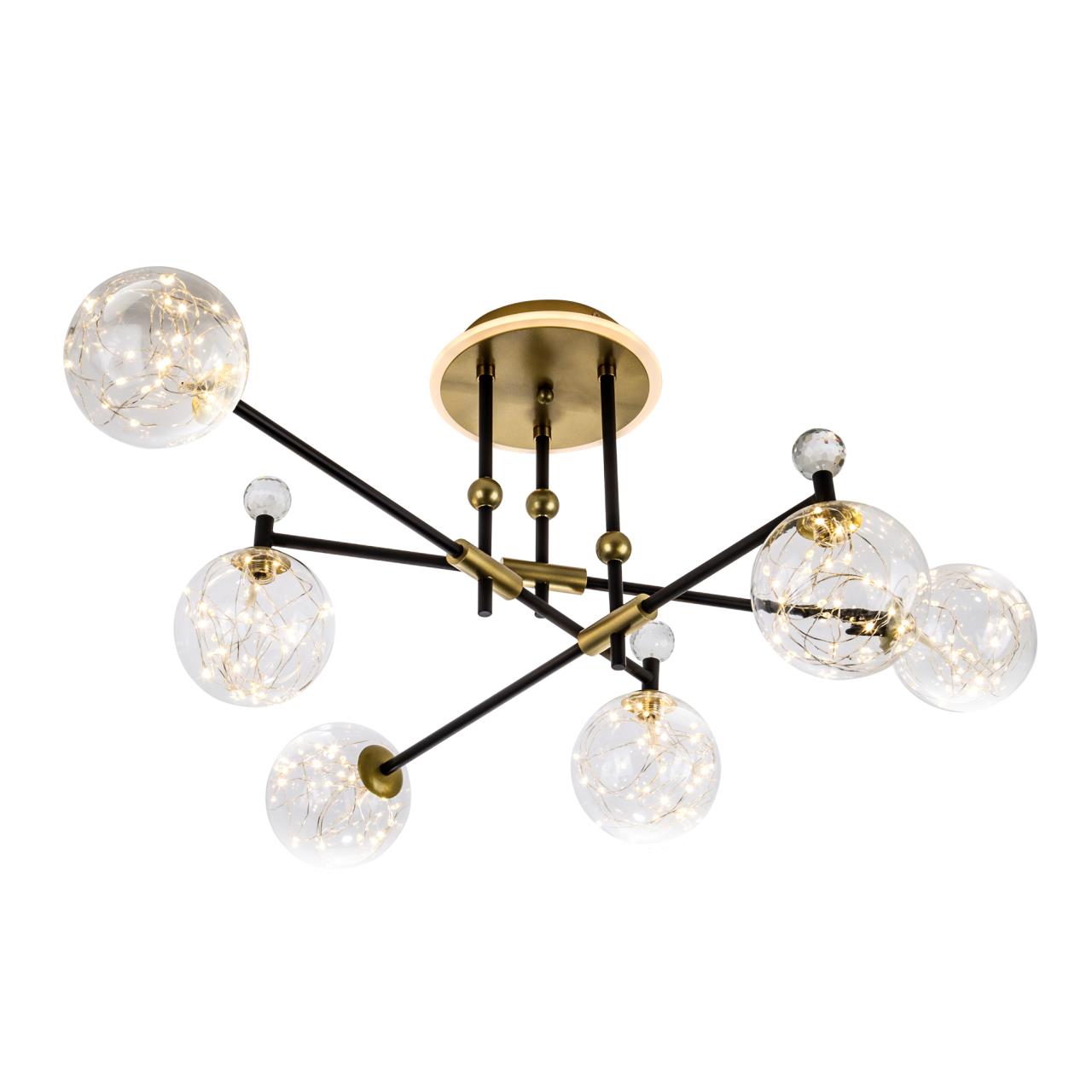 Светильник 75*75*40 см, LED 40W, 3000 / 6000K, Золото, Чёрный MODELUX ML.6079.6