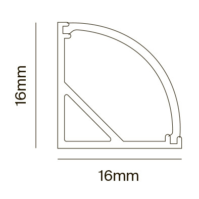 Алюминиевый профиль  Накладной 2000*16*16 мм Maytoni Technical Led Strip ALM008S-2M Серебро, цена за штуку