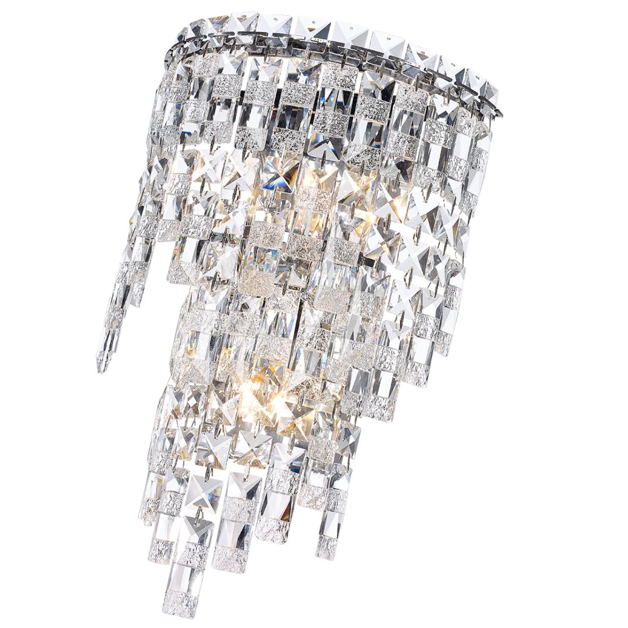 Бра 25**37,5 см, E14 3*3*40W,  К, Odeon Light Rolta 5074/3W, хром/прозрачный