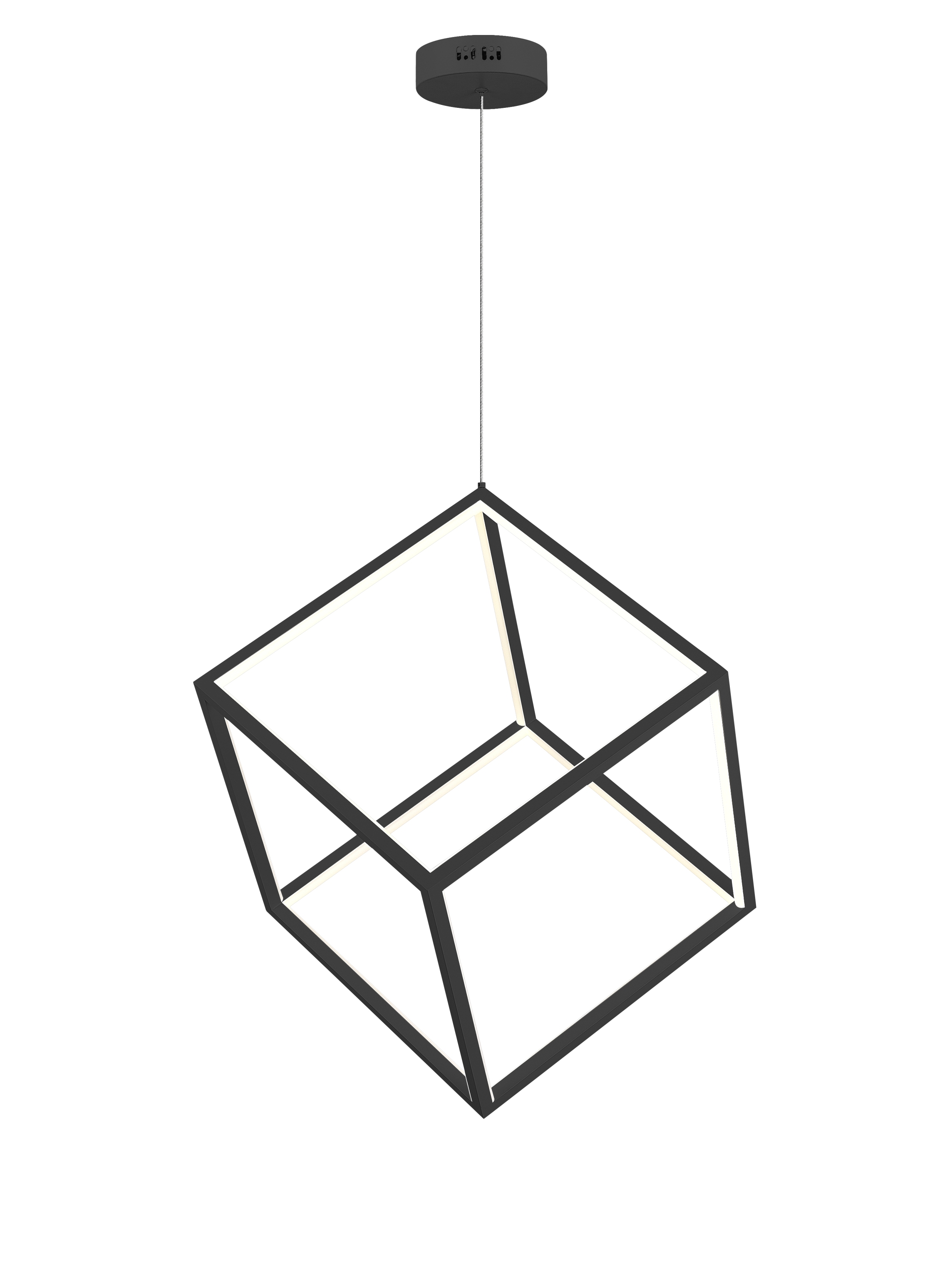Люстра 450*450*1200, LED, 30W 4000K NewRgy LED DW-801-400 BLACK, Черный