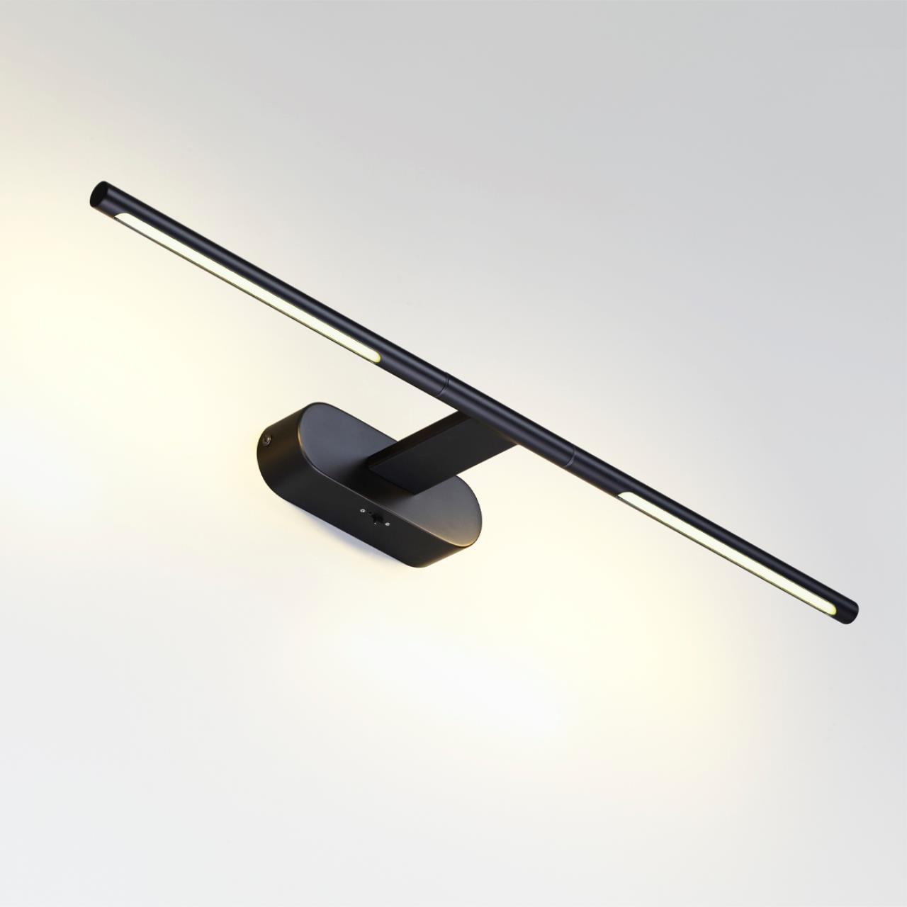 Настенный светильник 60*5 см, LED 8W 3000/4000/6000K черный Odeon Light Aledo 6634/7WL