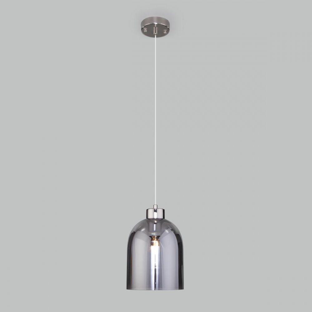 Подвесной светильник с плафоном 17 см Eurosvet Tandem 50119/1 никель