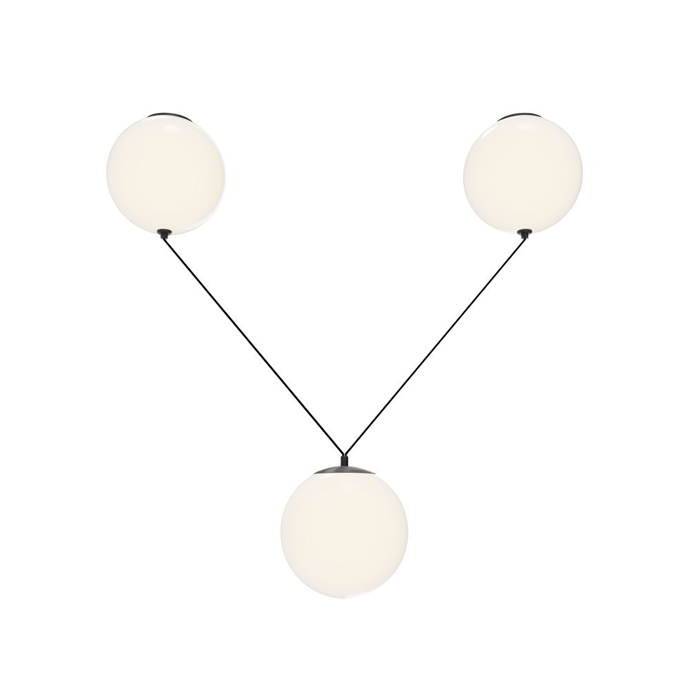 Подвесной светильник 20*100-150 см, *LED*26W, 3000K, Maytoni Twins MOD427PL-L30B3K, Черный