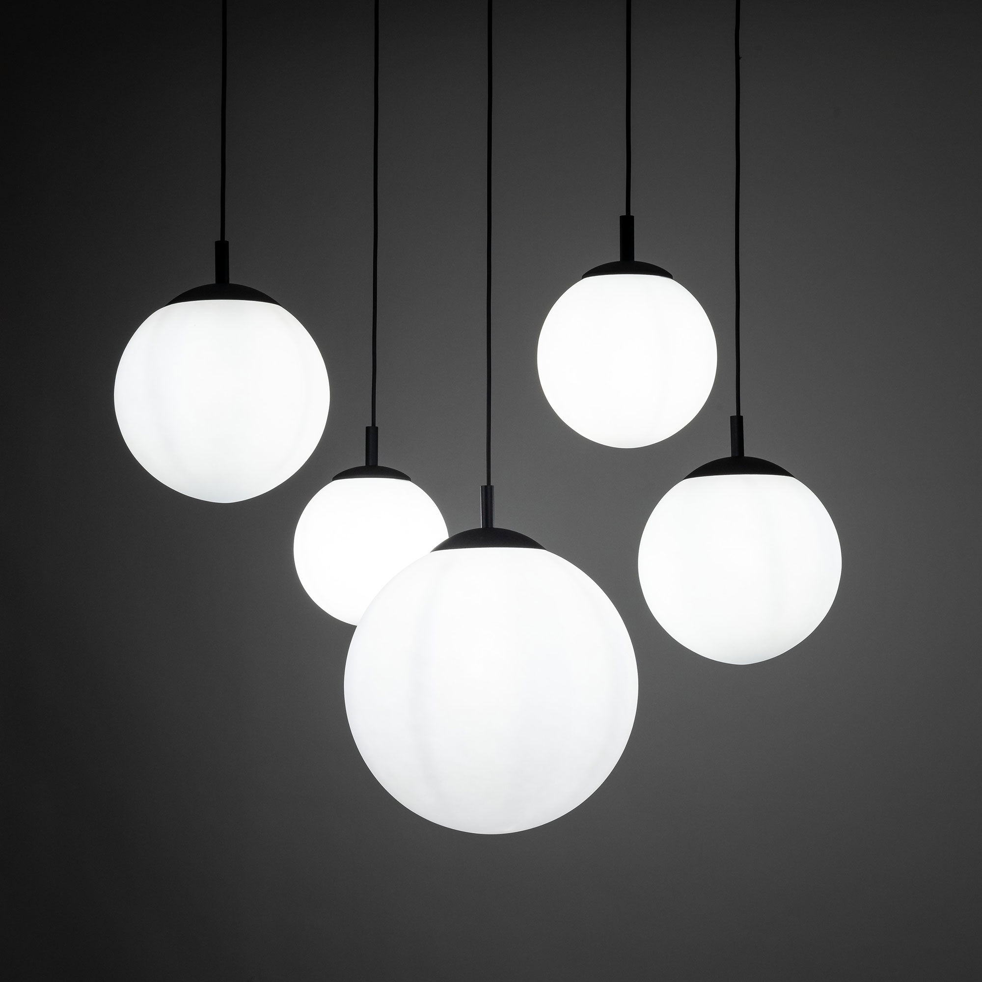 Подвесной светильник 80*80*220 см, 5*E27, W,  TK Lighting Esme 4791, черный