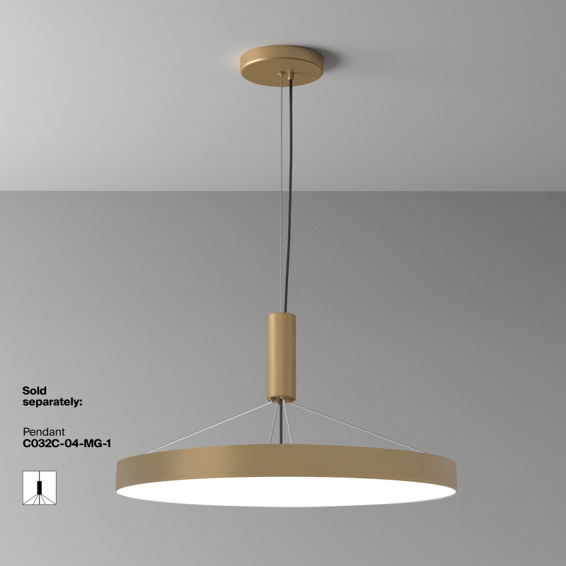 Светильник 60 см, 90W, 4000K, Maytoni Technical Ceiling Zon C032CL-90W4K-RD-MG, матовое золото
