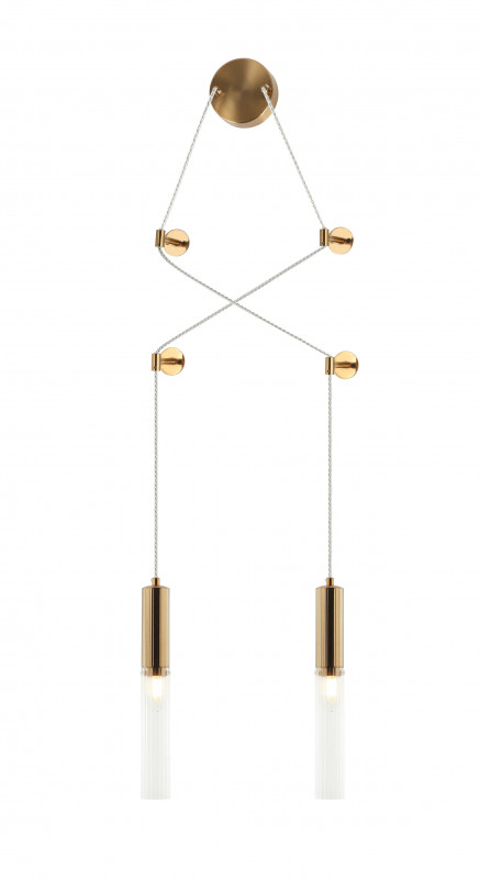 Светильник 15*60*53/150 см, 2*E14 40W Бронза Stilfort Satori 2161/05/02WP