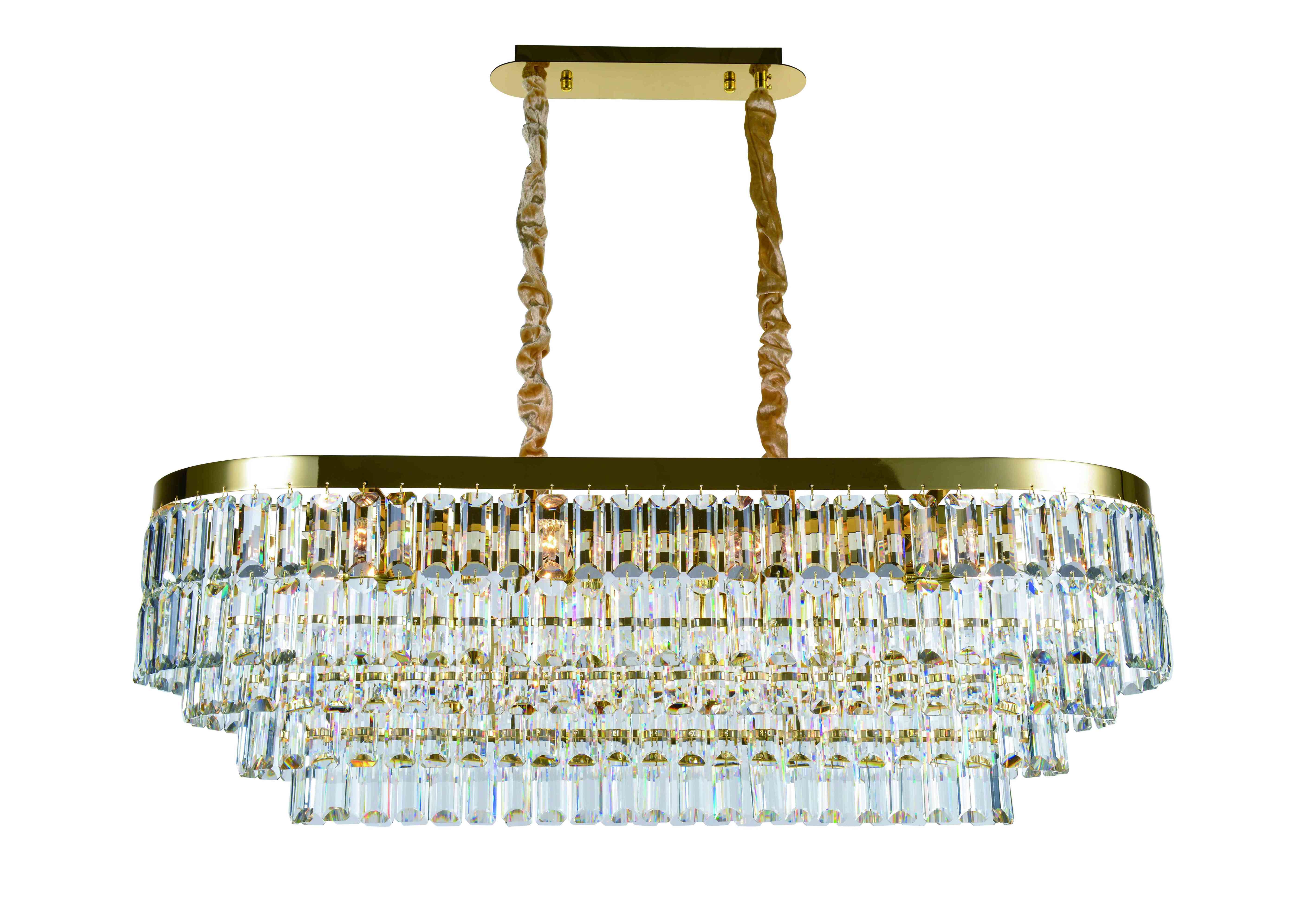 Люстра  1000*400*360, 14*E14, 40W NewRgy Cristallo 2752E/14A GOLD+CLEAR, Золото+прозрачный