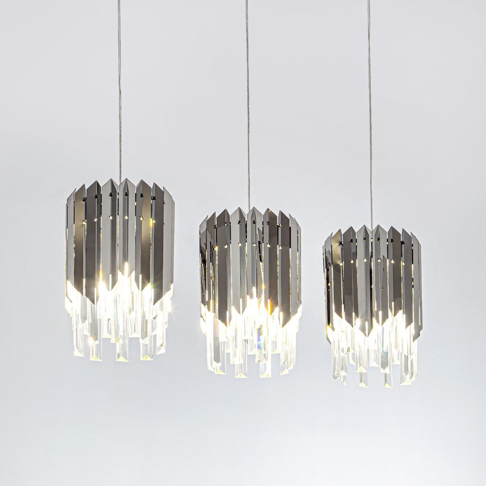 Подвесная люстра 75*20*130 см, Е 27 3x60W, Хром MODELUX ML.20207.3R CR