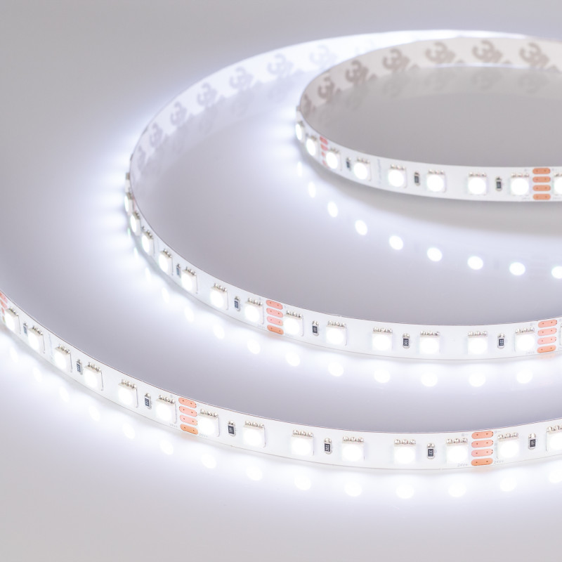 Лента RT-B84-10mm 24V RGB (21 W/m, IP20, 5060, 5m) (Arlight, Открытый) 021475(2). Цена указана за 5 метров. Продается кратно 5 метрам.