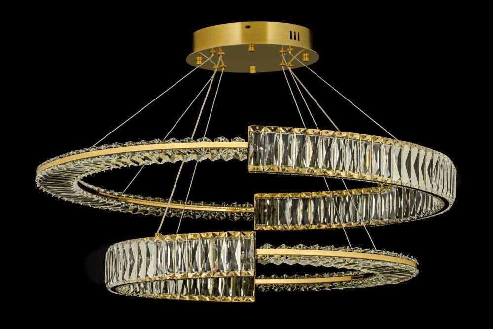 Люстра подвесная *100* см, Led лента*LED*W, K, Arti Lampadari Carini Carini L 1.5.80+100.101 G, золотой