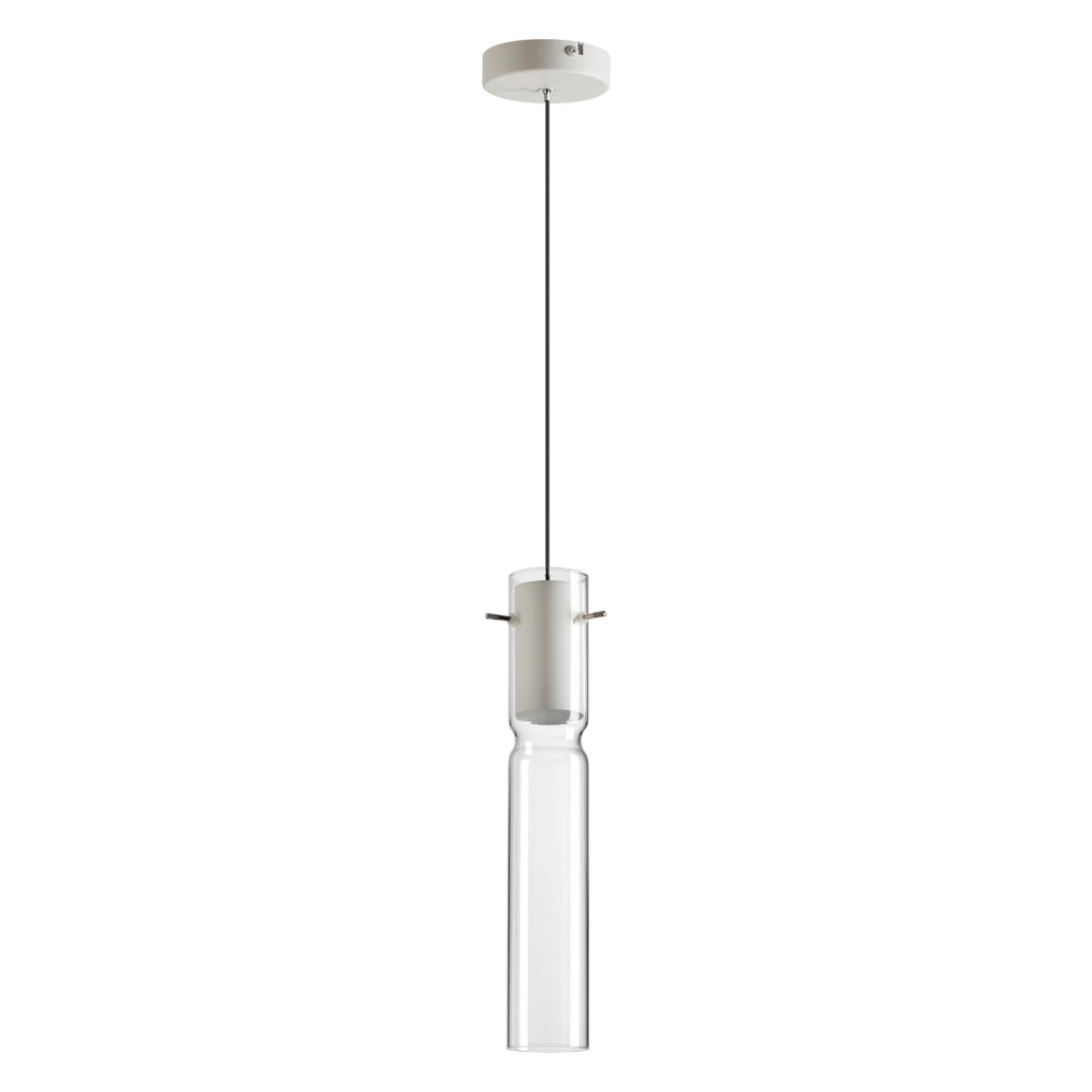 Подвес 6*6*120 см, 1 LED*5W, 3000 К, Odeon Light Scrow, белый 5058/5LB